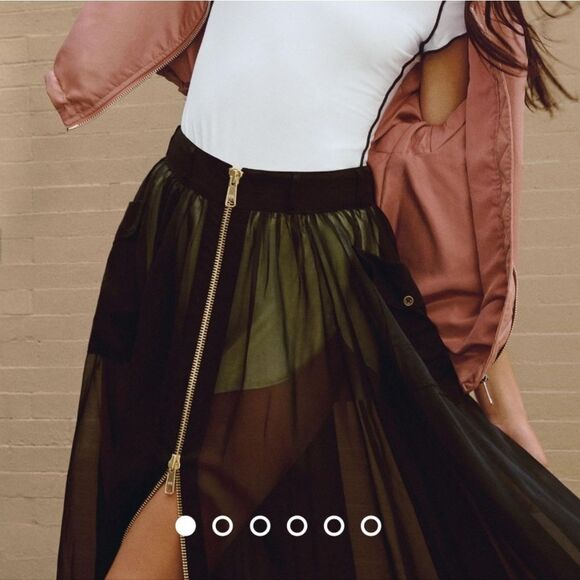 🐢 Anthropologie Sheer Parachute Skirt - Picture 7 of 8